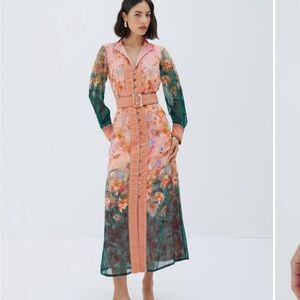Chic Long Sleeve Floral Dress